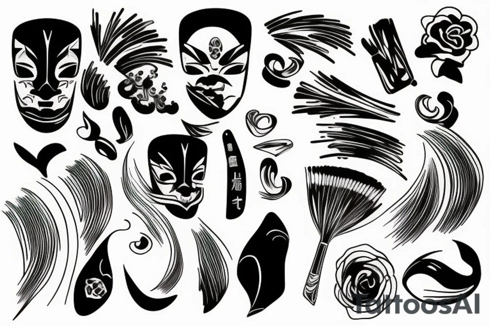 Three brush strokes tattoo idea
