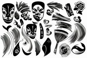 Three brush strokes tattoo idea
