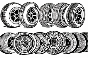 Three tires tattoo idea