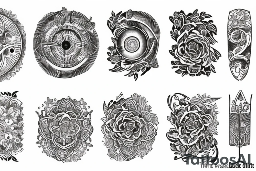 Three brush circles tattoo idea