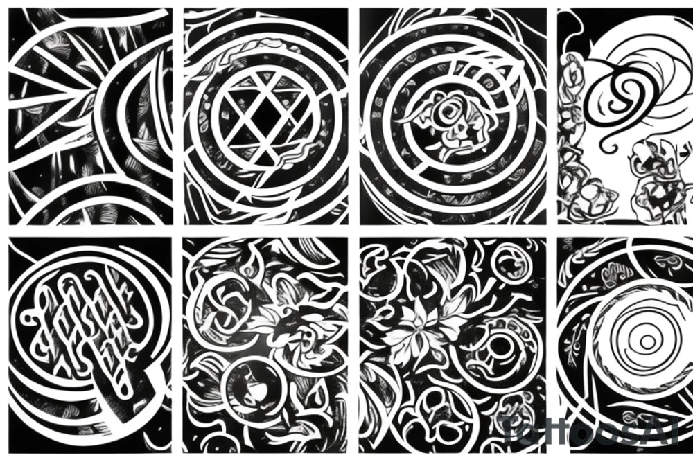 Three brush circles overlapping each other tattoo idea