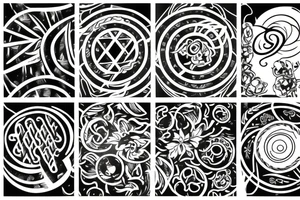 Three brush circles overlapping each other tattoo idea