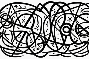 Three brush circles overlapping each other tattoo idea