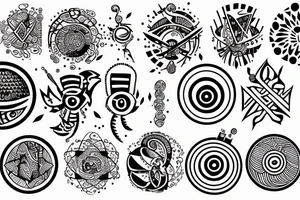 Three brush circles overlapping each other tattoo idea