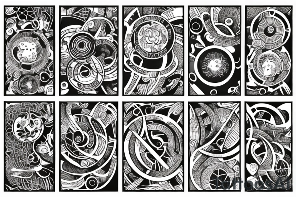 Three brush circles overlapping each other tattoo idea
