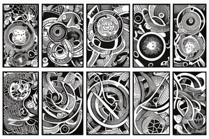 Three brush circles overlapping each other tattoo idea