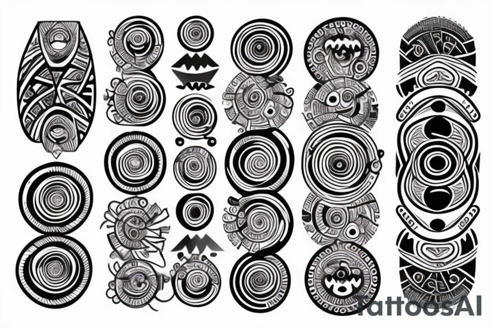 Three brush circles overlapping each other tattoo idea