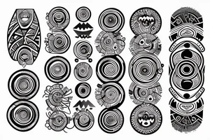 Three brush circles overlapping each other tattoo idea