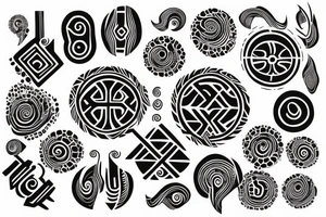 Three brush circles overlapping each other tattoo idea