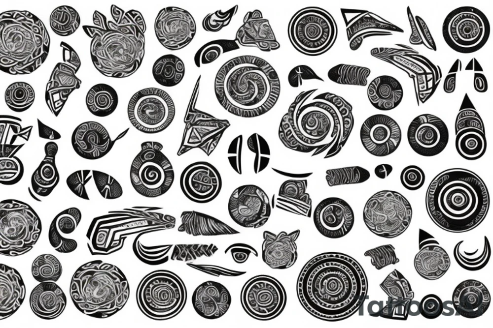 Three brush circles overlapping each other tattoo idea