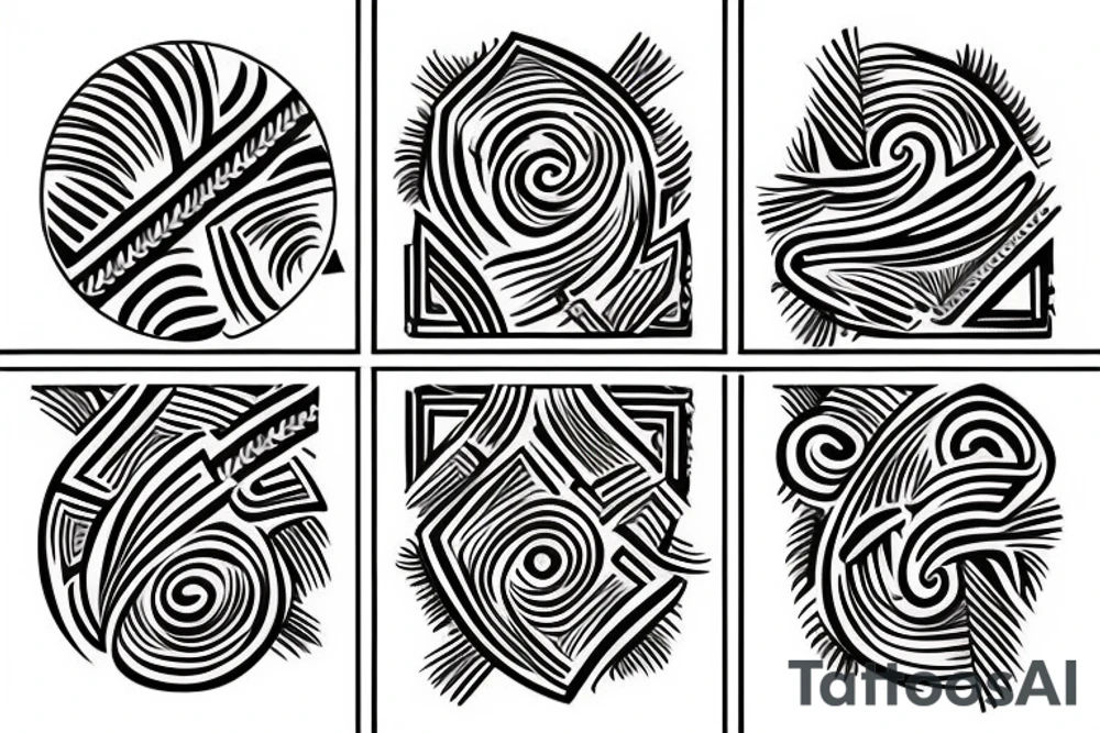 Three brush lines crossing each other tattoo idea