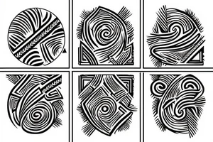 Three brush lines crossing each other tattoo idea