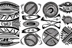 Three brush lines crossing each other tattoo idea