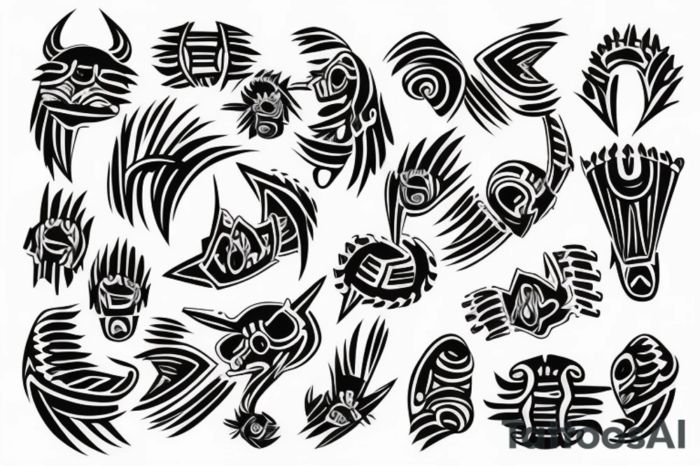 Three brush linestokes crossing each other tattoo idea