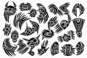 Three brush linestokes crossing each other tattoo idea
