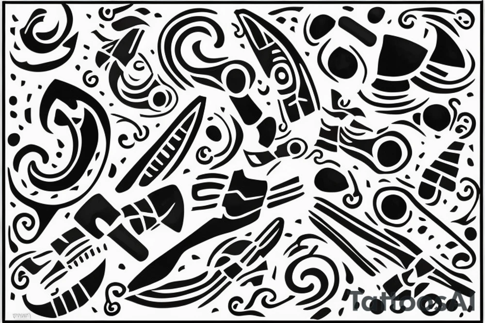 Three brush linestokes crossing each other tattoo idea