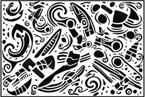 Three brush linestokes crossing each other tattoo idea