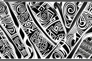 Three parallel brush line strokes crossing each other tattoo idea