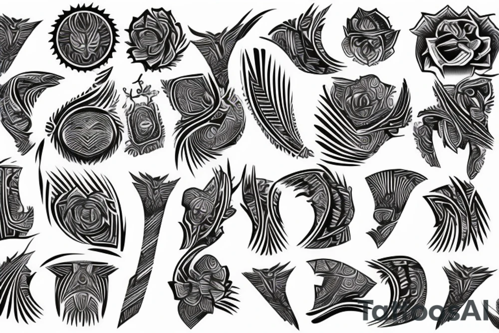 Three parallel brush line strokes tattoo idea