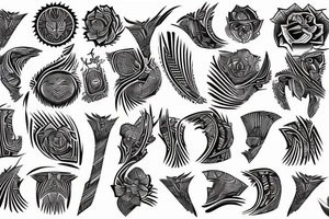 Three parallel brush line strokes tattoo idea