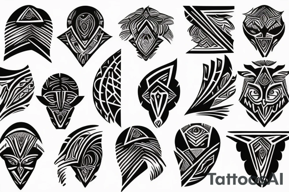 Three parallel brush line strokes tattoo idea