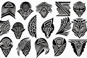 Three parallel brush line strokes tattoo idea