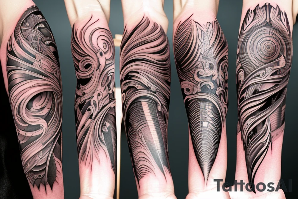 Three parallel brush line strokes tattoo idea