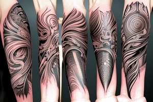Three parallel brush line strokes tattoo idea