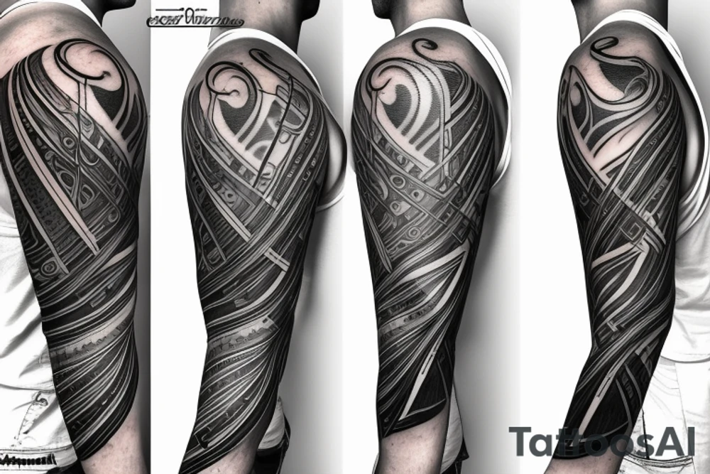Three parallel line strokes tattoo idea