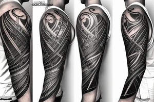 Three parallel line strokes tattoo idea