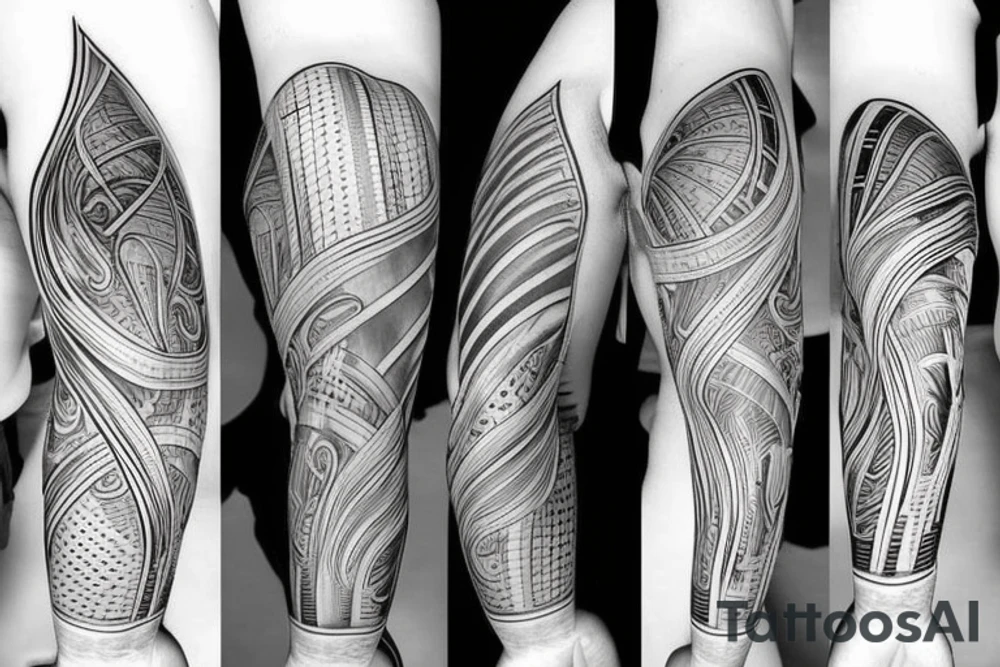 Three parallel line strokes tattoo idea