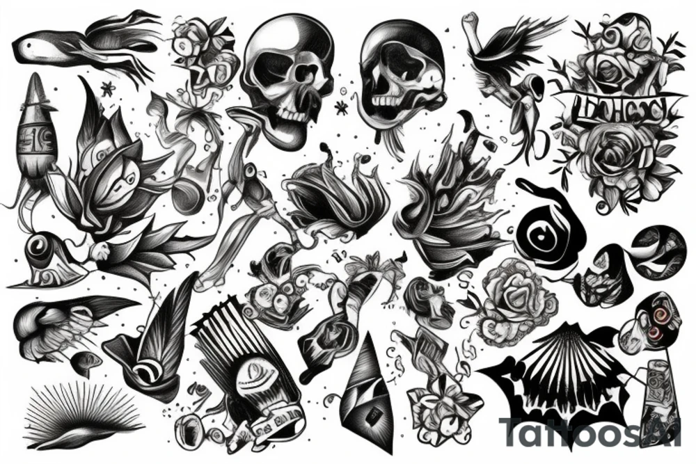 Falling tattoo idea
