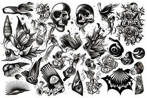 Falling tattoo idea