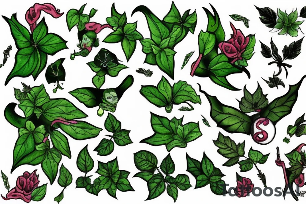 Poison ivy tattoo idea