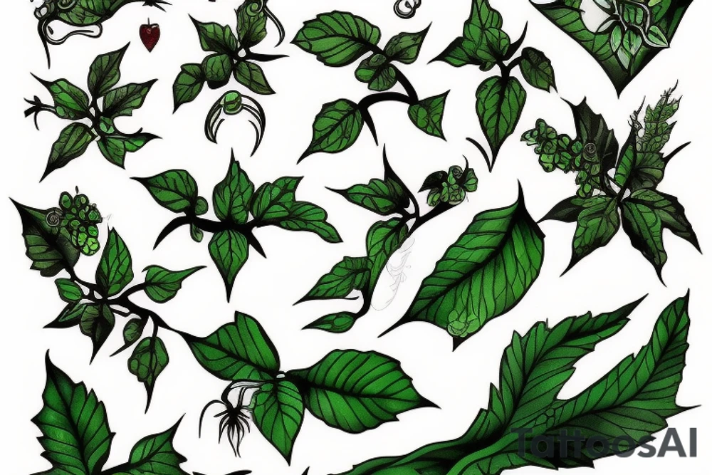 Poison ivy tattoo idea
