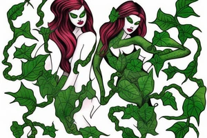 Poison ivy tendril tattoo idea