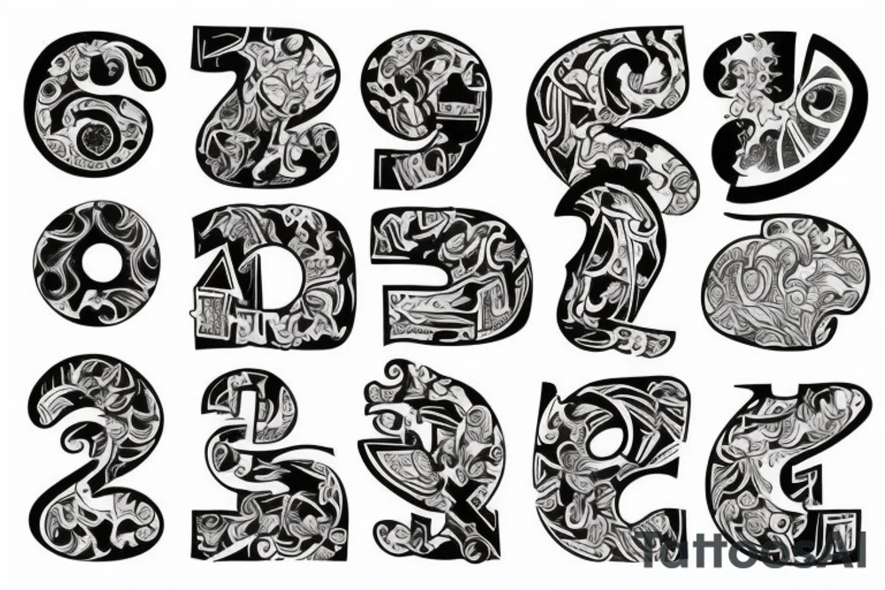 Roman number three tattoo idea