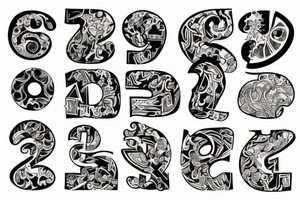 Roman number three tattoo idea