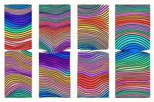 Colorful stripes tattoo idea
