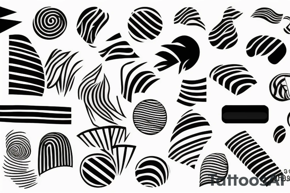 bold stripes tattoo idea