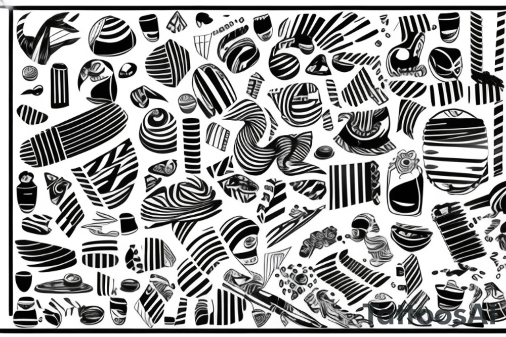 bold stripes tattoo idea