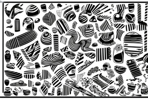 bold stripes tattoo idea