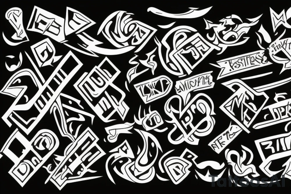 bold bars burning tattoo idea