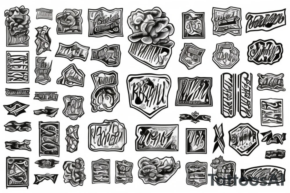 bold bars burning tattoo idea