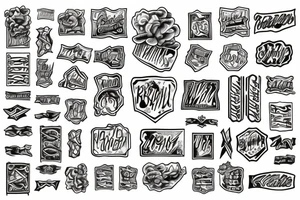 bold bars burning tattoo idea