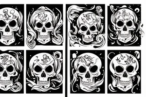 Burning scull tattoo idea