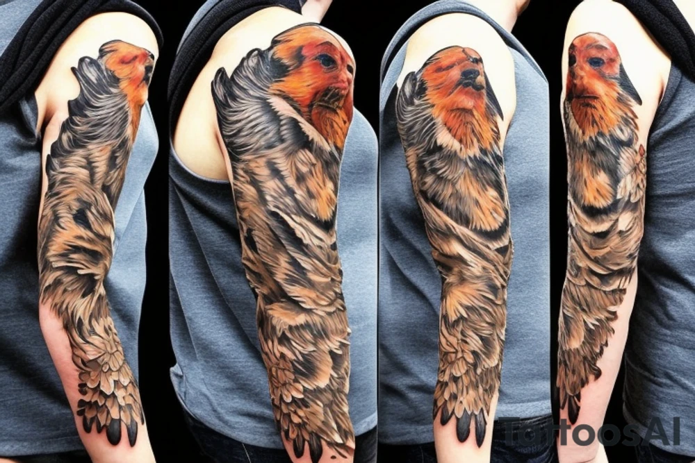 Armed animals tattoo idea