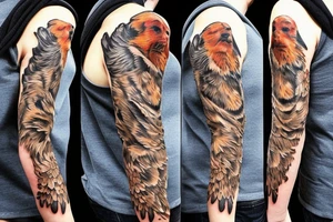 Armed animals tattoo idea