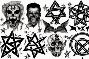 Pentagram and rammstein tattoo idea