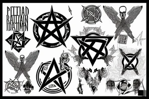 Pentagram and rammstein tattoo idea